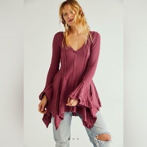 NWT We The Free Primrose Thermal, Size S, Smoky Wings